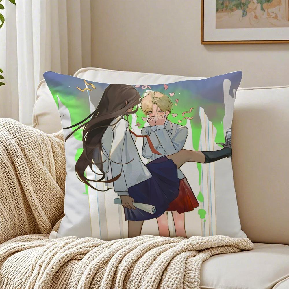 Futuristic Musical Korean Anime AAlien Stage Cushion Cover Pillowcase Antidustmite living Room Sofa Decor Cushion Room