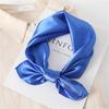 60cm Einfarbiger Halstuch Hijab Schal für Frauen Weiches Satin Stirnband Haarschals Damen Quadratische Schals Kopftücher für Damen