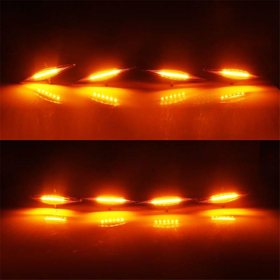 Front Grille Amber LED Lights + LED License Plate Light  Kit Fit For Toyota 4Runner 2014-2019