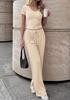 Women's Casual Fashion V-Neck Short-Sleeve Wide-Leg Pantsuit