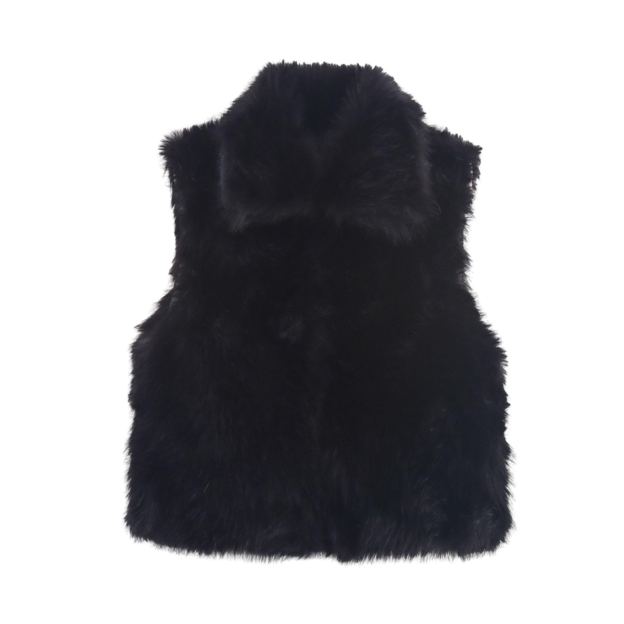 

Женский модный теплый однотонный жилет без рукавов, плюшевая куртка L чёрный