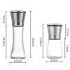 Salt Pepper Shakers Set Stainless Steel with Stand Salt Pepper Mill Manual Spice Pepper Grinder Mill Kitchen Tools for Household