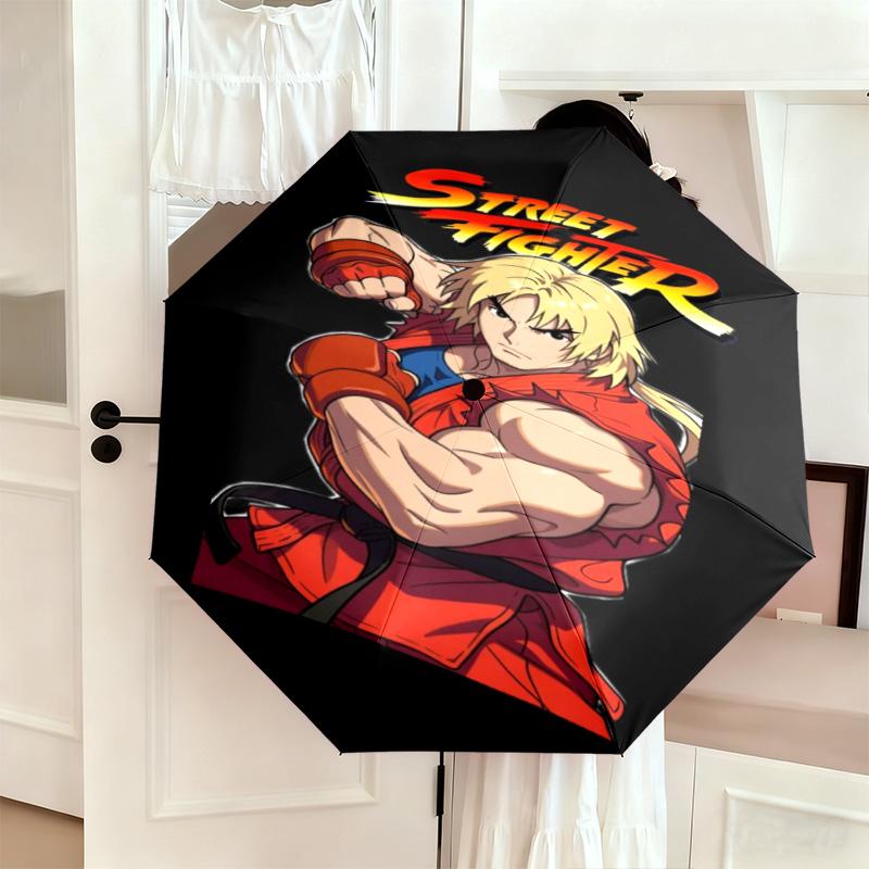 Street Fighter Champion Automatic Umbrella - Suitable Travel Portable Umbrella Outdoor sun shading umbrella Suitable For All Seasons