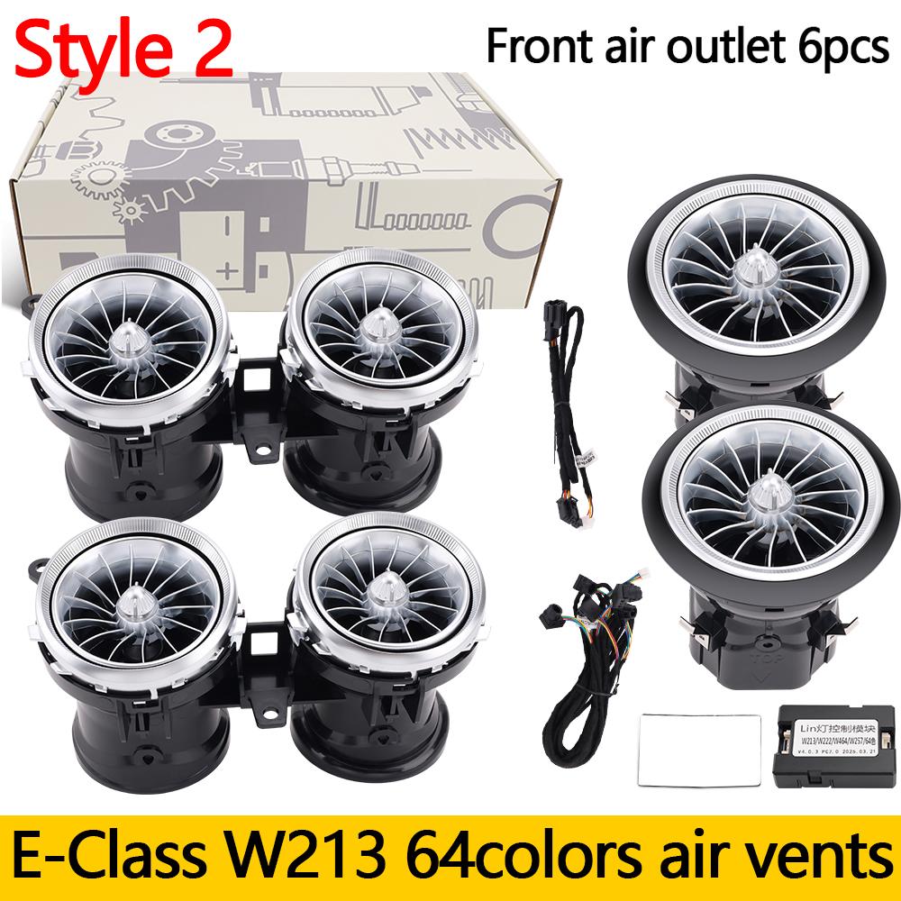 Air Conditioner Turbine Nozzle For Mercedes Benz W213 Ambient Light Air Vent 4D Rotating Tweeter Speaker Midrange Speaker Cover