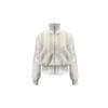 Womens Short Faux Fur Coat With Ribbed Turtleneck Street Style Winter Outerwear