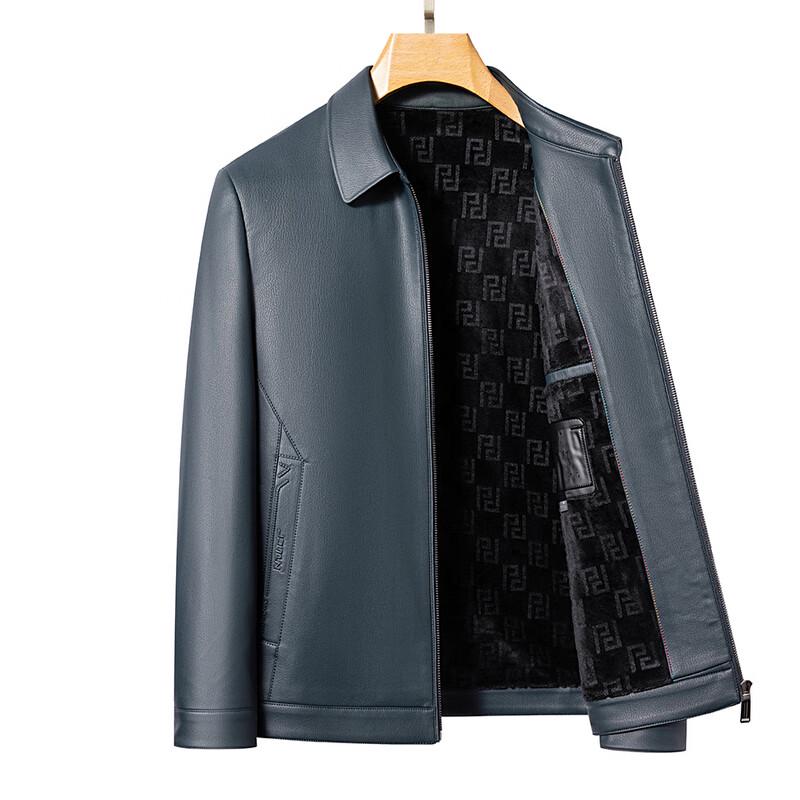 Yalu Men's Autumn/Winter Lapel Leather Jacket