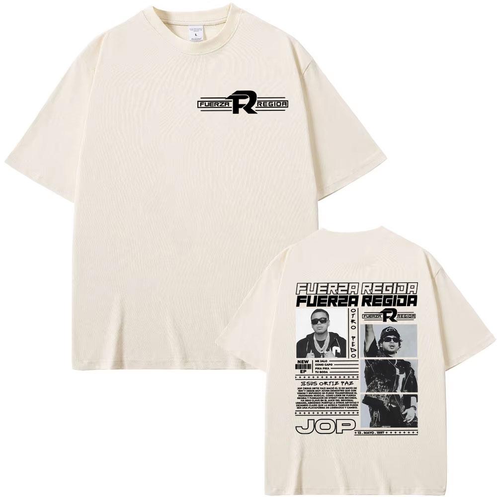 Fuerza Regida Jop 2025 Album Tour Merch Tshirts Mens Women Gothic Clothes Vintage Hip Hop T Shirts Hot Sale Tshirt Streetwear