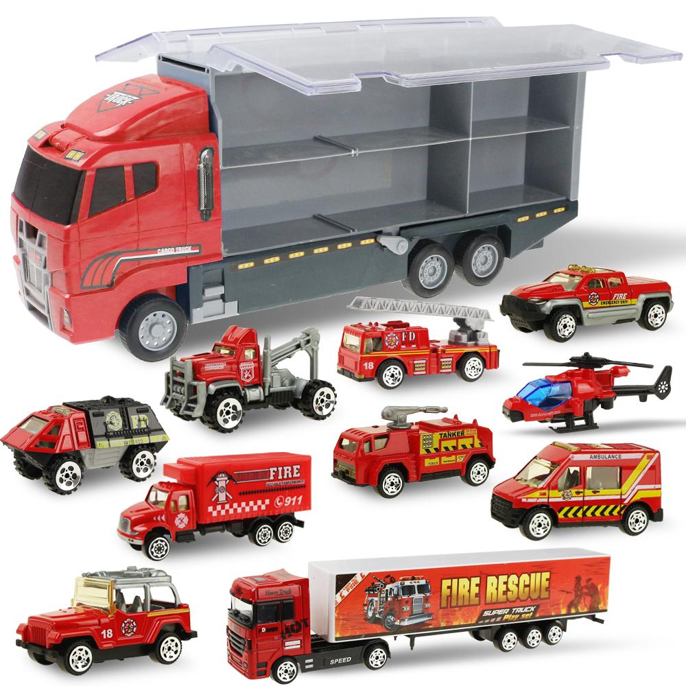12in1 Alloy Engineering Trucks 1:64 Mini Construction Model Vehicle Mini Alloy Cars Loader Tractor Excavator Toy for Boys Gifts