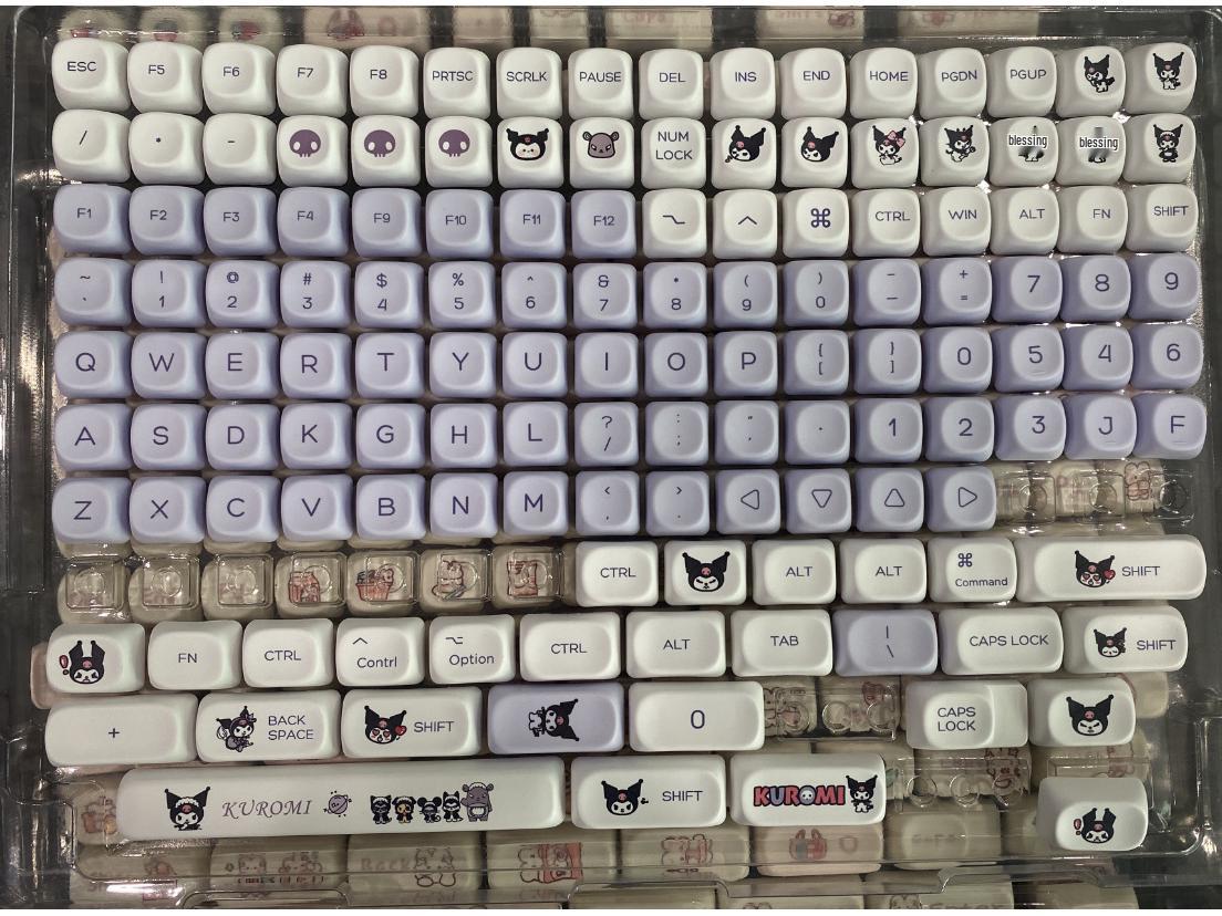 

Autumn Puppy MOA Profile PBT Keycaps: Five-Side Dye-Sublimation, Cute Custom Full Set