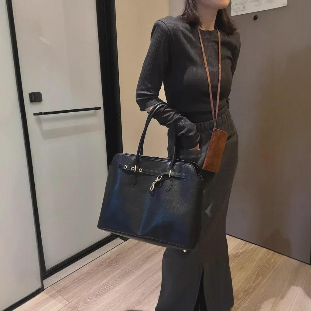 Vintage Koeienhuid Leer Bowling Tote Handtas - Schouder & Onderarm Tas