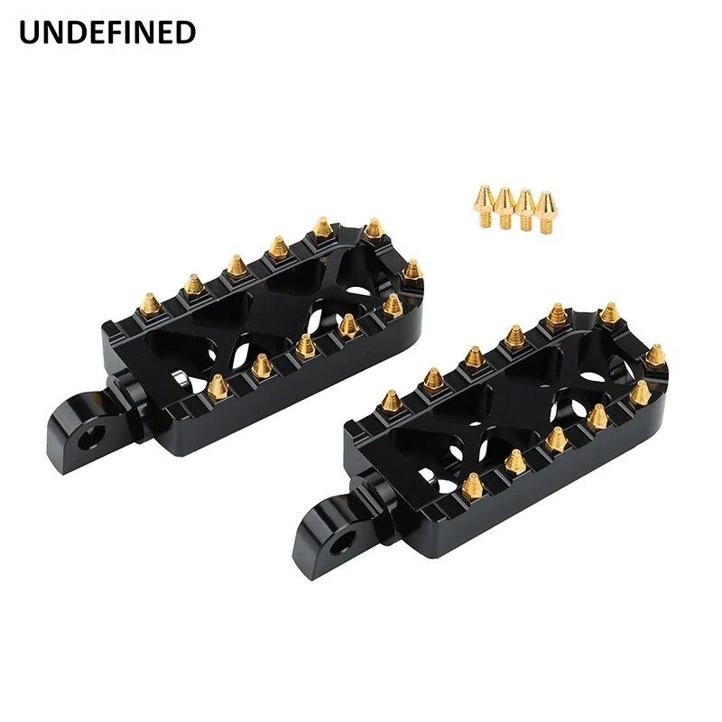 Golden MX Foot Pegs Footrest Gear Shift Brake Pedals Toe Shifter Pegs for Harley Dyna Fatboy Sportster 883 StreetBob FXDF Bobber