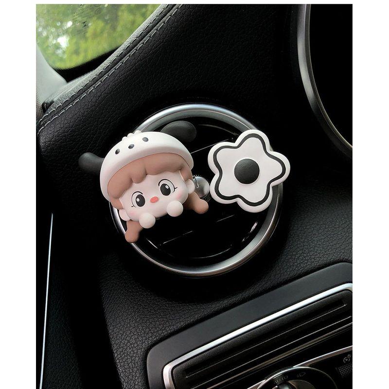 Cute Ice Cream Girl Car Aromatherapy Car Vent Decoration Perfume Car Interior Decoration Ornament Ornament Decoration Fragrant Stone