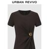 UR Damen Sommer 2026 Kurzarm Texturiertes Figurbetontes Langes Kleid UWH760060