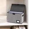 3 Pieces Cloth Storage Bin with Lid Foldable for Study Room, Dorm