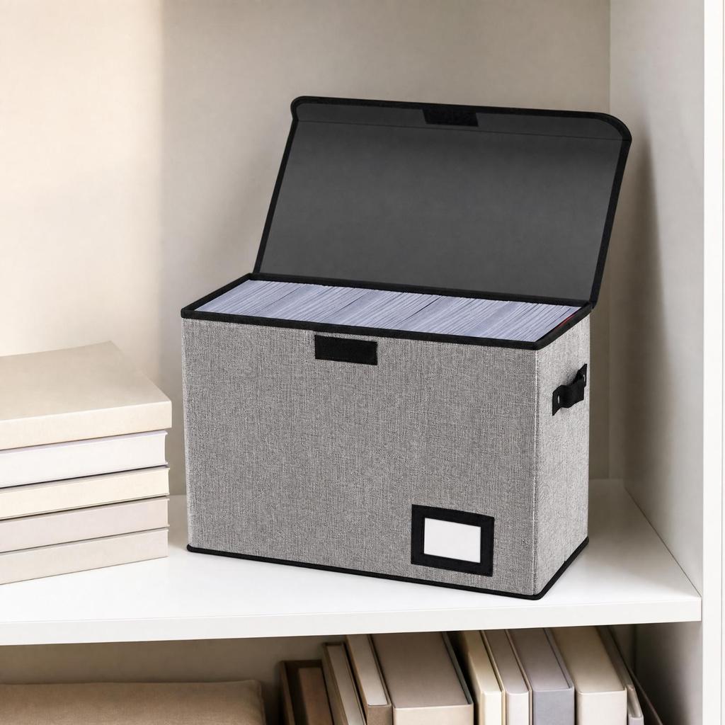 3 Pieces Cloth Storage Bin with Lid Foldable for Study Room, Dorm