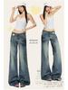 American Women's Spring 2026 Retro Micro-Flare Jeans - Low-Rise, Straight, Loose, Wide-Leg, Slimming.