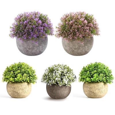 Bonsai Simulation Plant Ornaments Vintage Flower Green Grass Plants Ball Plastic Pot Home Decoration Buy At A Low Prices On Joom E Commerce Platform