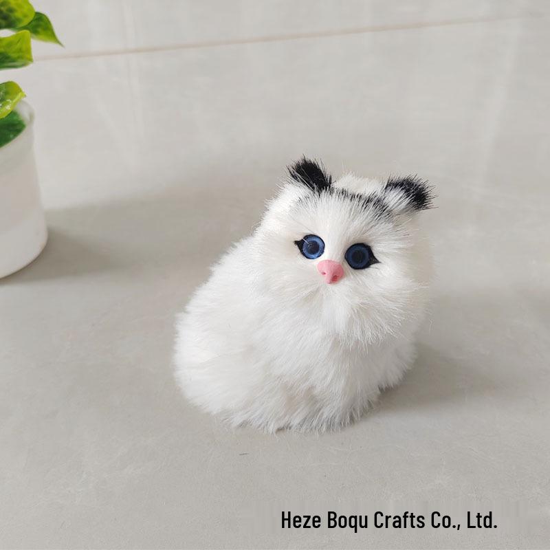 Figurină Pisică Miorlăindă Mini - Ornament Animal Realizat Manual pentru Magazine de Cadouri și Locuri Pitorești