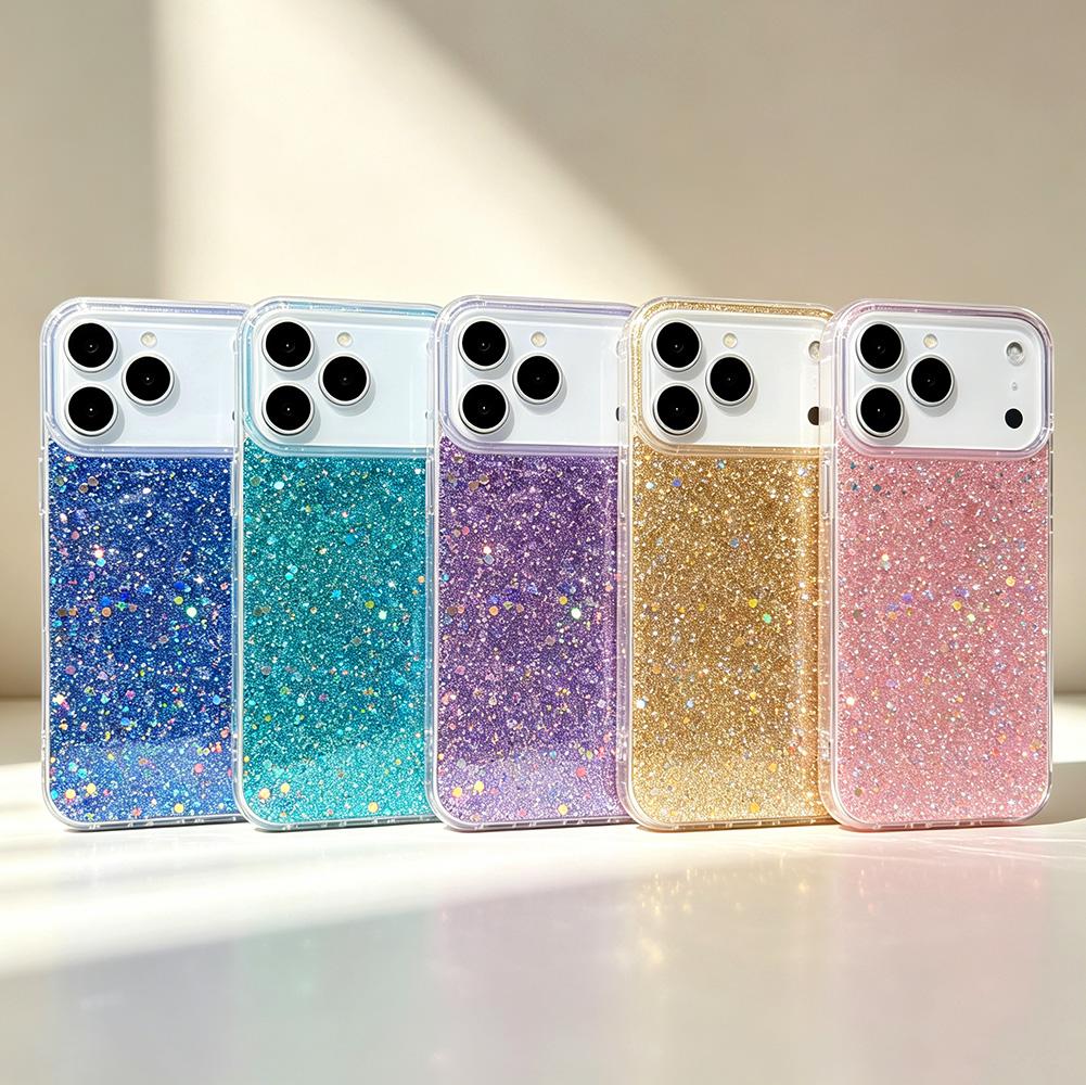 Sequin Glitter Case For iPhone 17 Pro Max 17 Pro Air 17e 16e 16 Pro 15 + 14 13 12 11 X XR Bling Glitter Sparkle Protective Cover