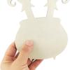 24 Pack Unfinished Wood Witch Cauldron Cutouts Hanging Ornaments DIY Halloween Tags for Halloween Home Party Decoration