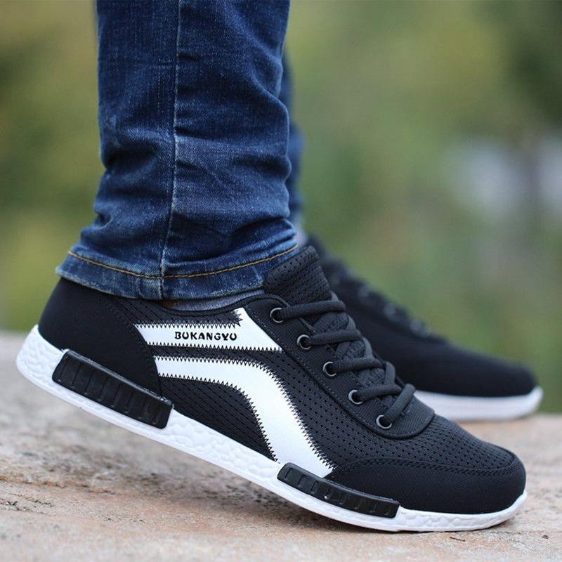 

Мужская обувь Весенние новые модные туфли Дышащая сетчатая обувь Дезодорирующая спортивная и досуговая обувь Универсальная ажурная сетчатая обувь 44 чёрный