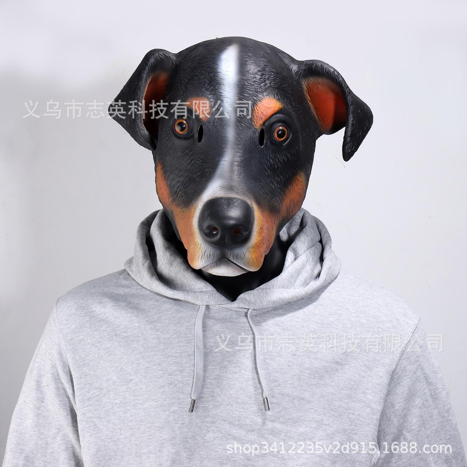German Shepherd Dog Mask Funny Costume Animal Headgear Cute live-streaming props for Halloween party cosplay Headgear German Shepherd Mask