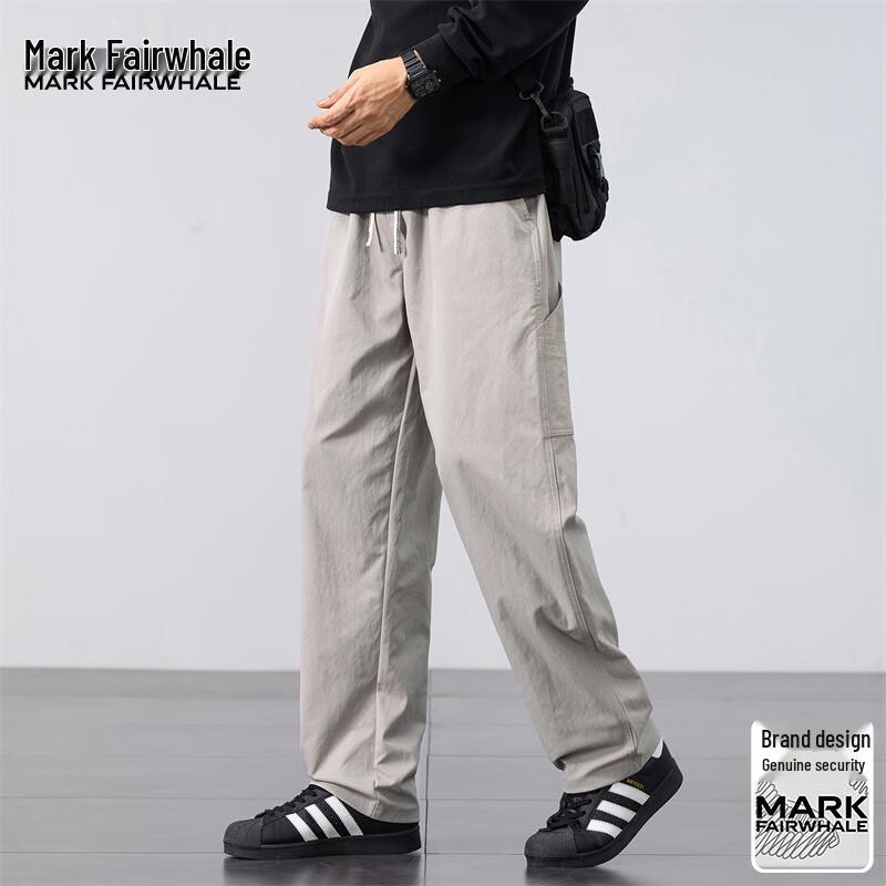 MARK FAIRWHALE Men's Casual Loose Straight Workwear Pants