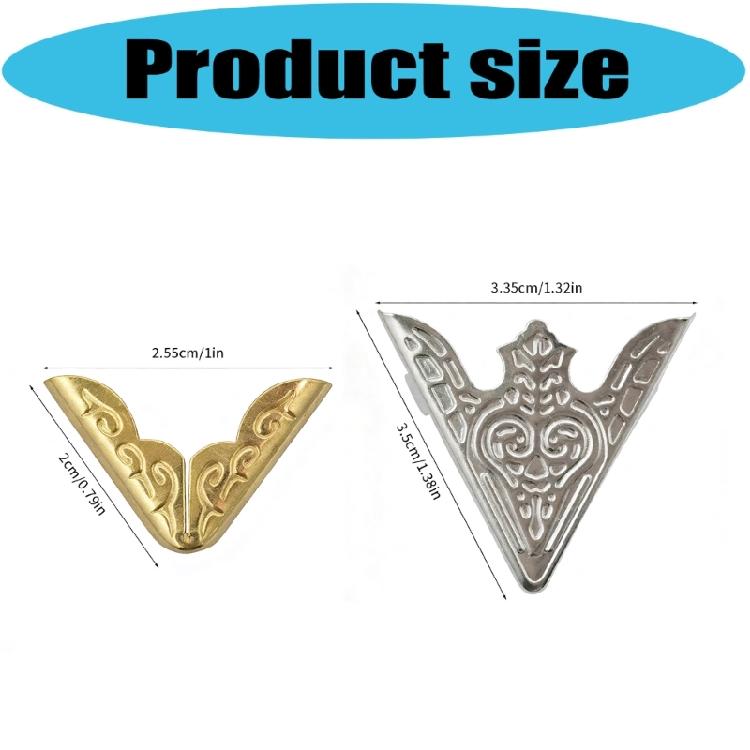 100Pcs Antique Collar Corner Reinforcement Iron Collar Corner Covers For Handmade Garment Embellishments Sewing Craft