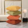 4Pcs Corduroy Throw Pillow Cover 3D Texture Plush Pillow Case Solid Color Cushion Cover