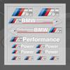XWFVI1 2025 E46 X5 1set Car Window Door Handle Mirror Sticker M Power Performance Badge Decal For BMW M E39 E36 E60 E90 E46 F30 F10 F20