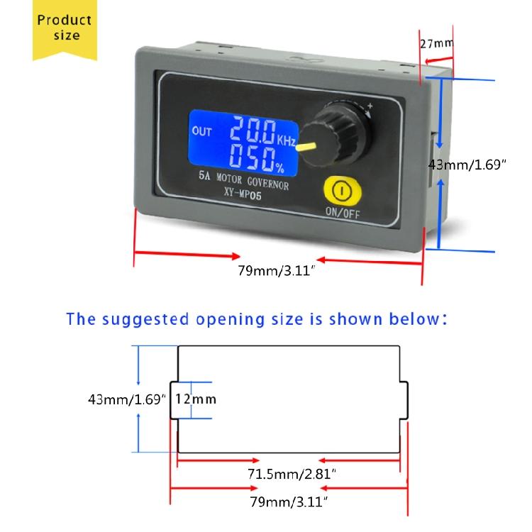 Motor Speed Governor 6-30V/5A/150W Slow Start Slow Stop Encoder MP05/MP05-W