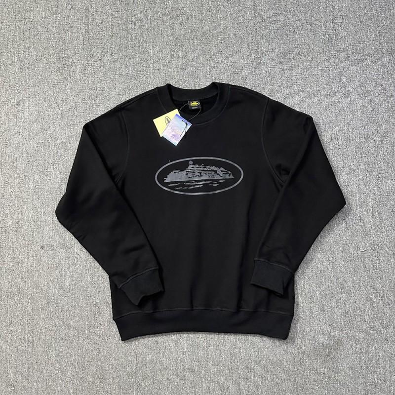 Corteiz Devil Island Print Streetwear Sweatshirt Loose Fit Crewneck Teens