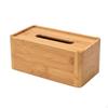 Bamboo Tissue Box Cover Rectangular Wood for Living Room, Washroom, Bedroom