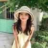 Summer Weave Crochet Hat Beach Fisherman Caps Korean Straw Bucket Cap  Outdoor