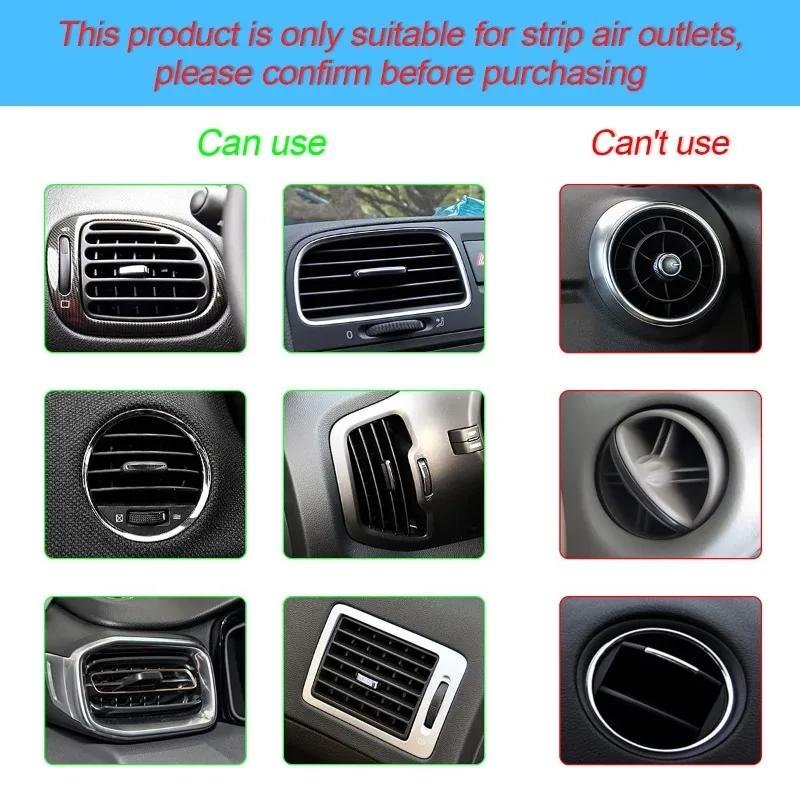 10pcs of U-shaped Electroplated Bright Strips with Mesh Clamps Decorative Strips for Car Air Vents Colored Interior Decoration