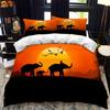 Safari Elephant Duvet Cover Set, Wild Animal Print Bedding Quilt Cover Pillowcases for Adults Twin Queen King Size