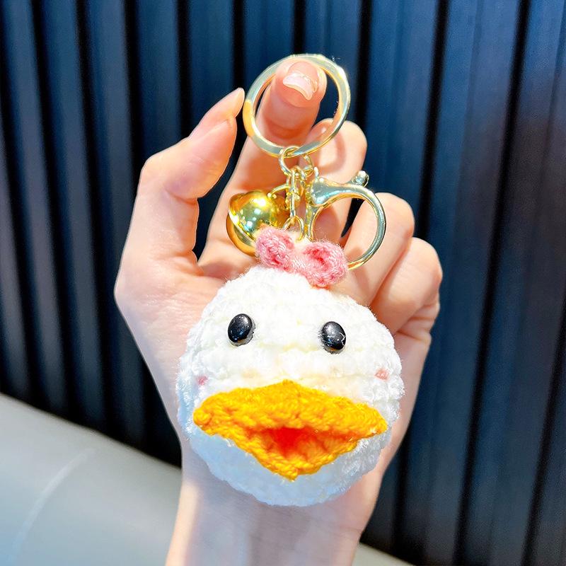 Hand-Woven Plush Persimmon Good Luck Keychain Pendant