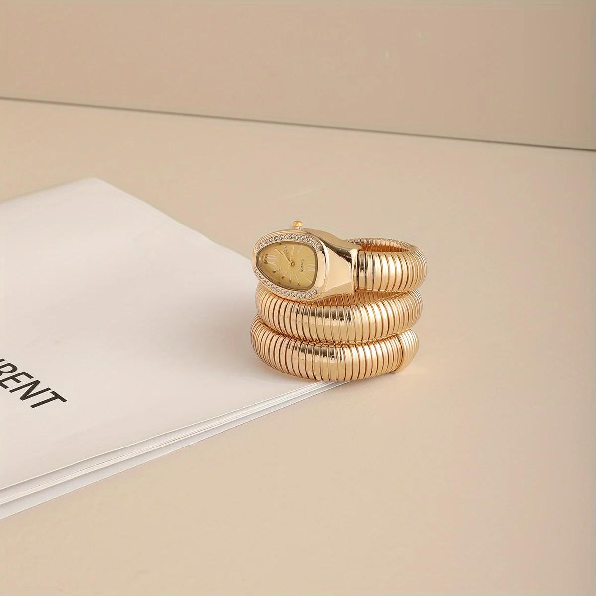 Элегантные женские часы в форме змеи, сплавной браслет, несколько цветов циферблата, повседневная носка, стильный женский аксессуар