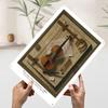 Geige und Musik Stillleben Blechschild Poster Personalisierte Wandkunst Retro Vintage Metallschilder für Man Cave Mancave Dekoration Raum