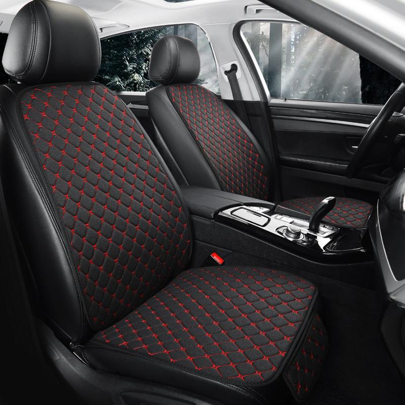 Car Seat Cushion Four Seasons Universal Non-slip Single + Backrest, Three-piece Set
