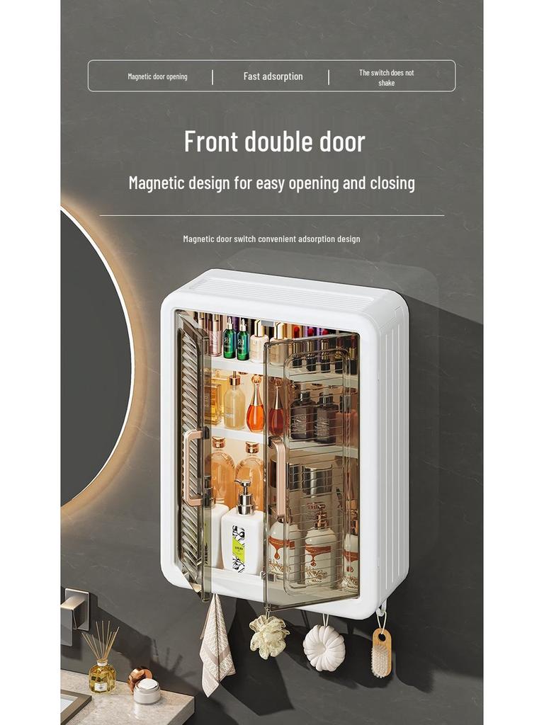 Magnetic Wall-Mounted Dustproof Storage Cabinet for Bathroom
