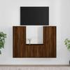 VidaXL TV Unit Set 3 Pcs Brown Oak Engineered Wood 3188749