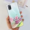 For OPPO A52 Case OPPOA52 CPH2069 A 52 Flower Phone Case Fashion Transparent Silicone Soft TPU Back Cover For OPPO A72 A92 Coque
