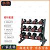 Gym Fixed Dumbbell Set with 3-Tier Rack