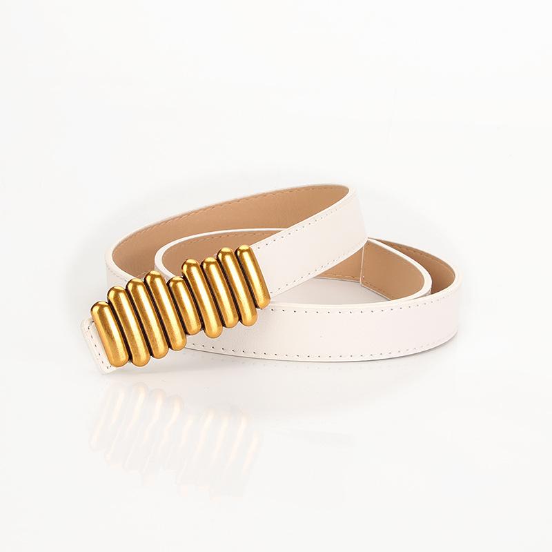 

Fashionable Trendy Belt for Women s Decoration and Pants Skirt Fashionable and Versatile Korean Version of Pu New Snap Belt Length 105 + Width 2.4cm