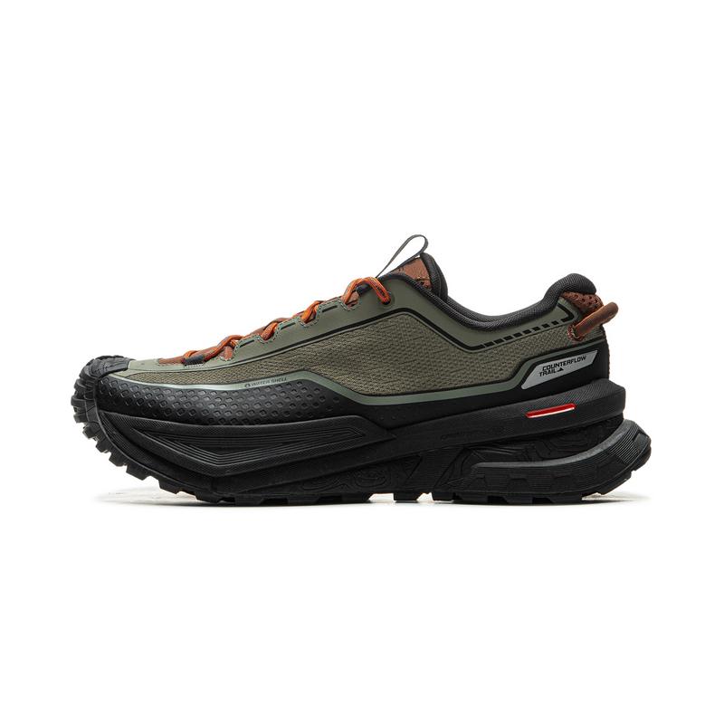 Li-Ning CF Counterflow Xingchuan Unisex Low Top Hiking Shoes Black Green AHTU023-1 37