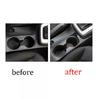 For Hyundai Elantra 2016-2018 Steel Carbon Fiber Water Cup Holder Panel Overlay