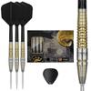 Target Japan BLACK MARQUE WARRIOR Lee Tae Kyung (Player) 90% Tungsten Steel Tip Darts Set 25g K-Flex No.6 Shape Flights and Shafts SWISS SILVER NANO