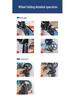 Senior Four-Wheel Walker with Brakes, Cushion, and Storage Bag for Outdoor Use