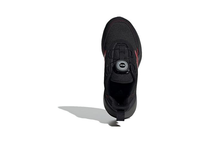 Adidas Rapidarun Boa Cushioning Low top Kids' Running Shoes Black Red Children Aged 3 7 Years Old FU7314